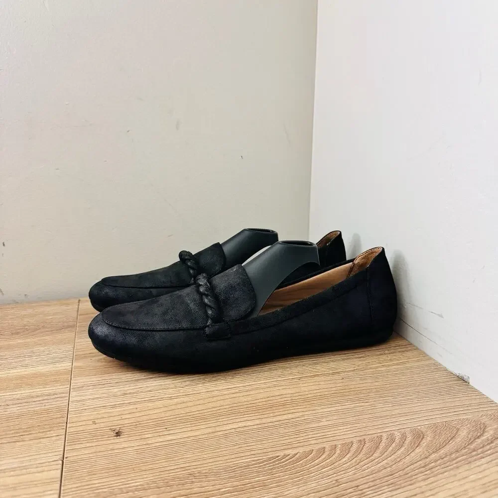 LifeStride Drew Black Suede Loafers Women’s Size 10